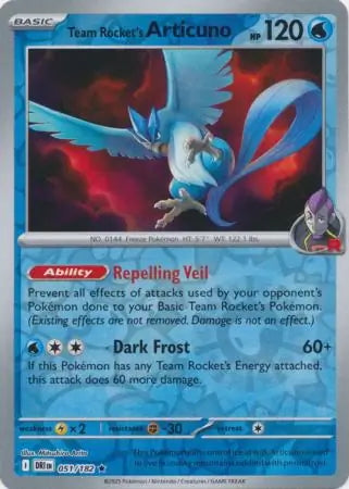Destined Rivals Team Rocket's Articuno #51/182 reverse holo